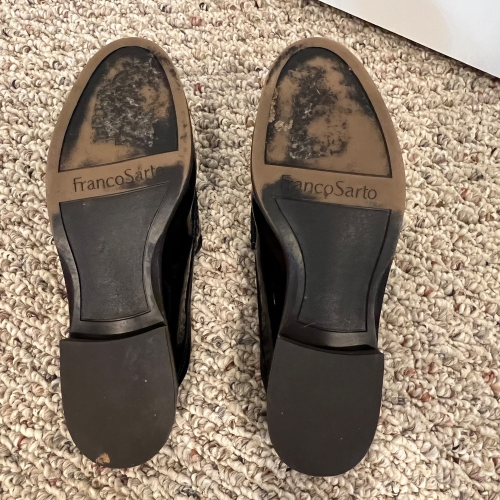 Franco Sarto mule loafers black patent leather. Size 7 - Picture 3 of 4